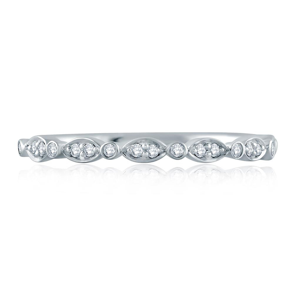 A. Jaffe Marquise and Round Shape Diamond Stackable Band WR1055/10