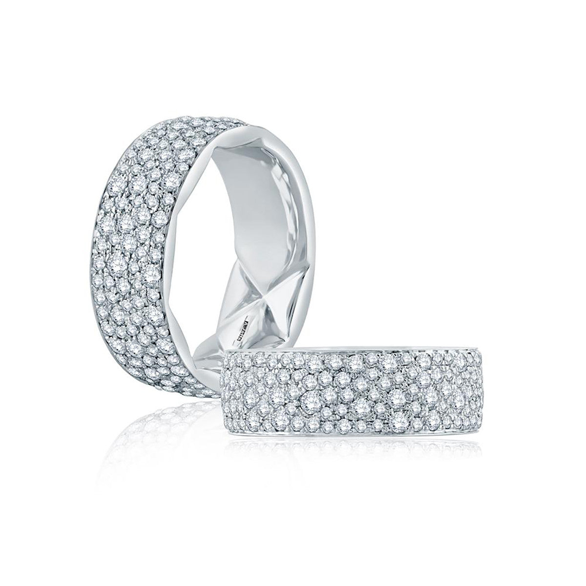 A. Jaffe Scattered Wide Quilted Diamond Eternity Anniversary Band WR1064Q/175