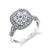 Mars Bridal Vintage Cushion Halo w/ Embellished Profile Diamond Engagement Ring 14664