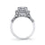 Mars Bridal Vintage Cushion Halo w/ Embellished Profile Diamond Engagement Ring 14664