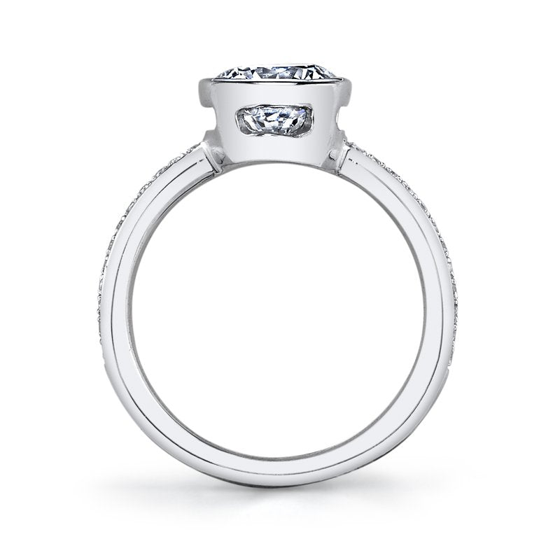 Mars Bridal Bezel Set Round Center Solitaire Diamond Engagement Ring 26702