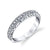 Mars Bridal 14K White Gold Milgrain & Hand Engraved Detailing Diamond Wedding Ring 13010B