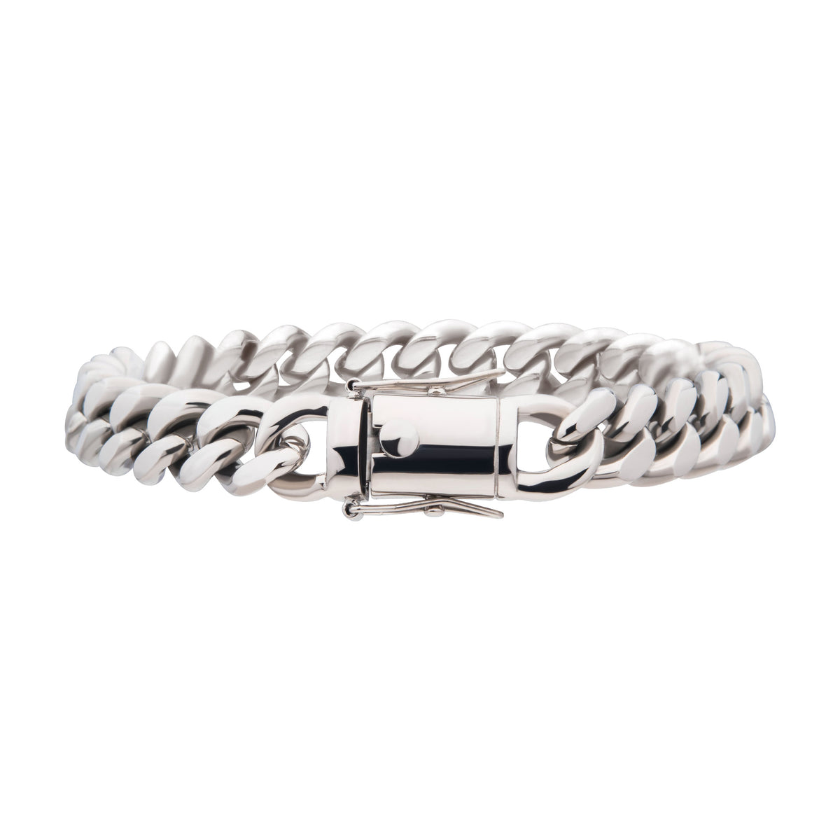 10mm Stainless Steel Miami Cuban Chain 8.0&quot; Bracelet BR15011-1080