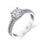 Mars Bridal Signature Double Row w/ Embellished Profile Diamond Engagement Ring 25038