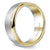 Bleu Royale 7.5MM White & Yellow Gold Wedding Band with Brushed Center with Polished Edges RYL-006WY75
