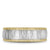 Bleu Royale 7.5MM Yellow Gold Wedding Band with Textured White Gold Center RYL-045WY75