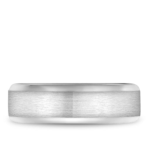 Bleu Royale 7MM Wedding Band with Brushed Center and Beveled Edges RYL-075W7