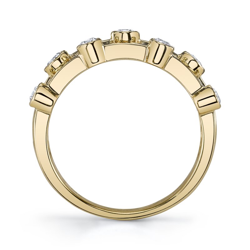 14K Yellow Gold 0.49ct. Diamond Bezel Set Multi Band Fashion Ring