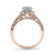 Mars Bridal Signature Cushion Halo with Filigree & Milgrain Detailing Diamond Engagement Ring 25870