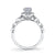Mars Bridal Signature Round Halo w/ Braided Interwoven Shank & Profile Accents Diamond Engagement Ring 25855