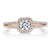 Mars Bridal Square Halo w/ Round Center Split Shank Diamond Engagement Ring 25355