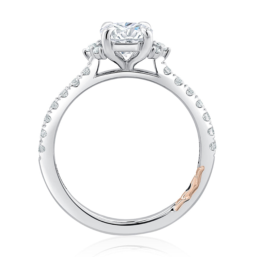 A.Jaffe Classic Diamond with Side Accents And Pave Band Engagement Ring MECOV2777/183