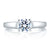 A.Jaffe Bezel Set Profile Diamond Cathedral Solitaire Engagement Ring MES063/04